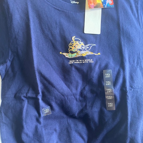 Aladdin & Jasmine Embroidered Disney T-Shirt RARE! - Picture 5 of 6